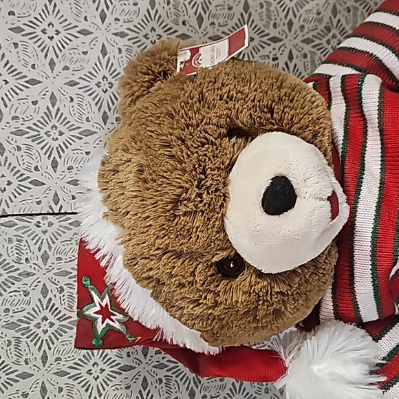 NWT Snowflake Teddy Christmas 2021 Santa Hat soft plush stuffed collector's 20" - Picture 3 of 12